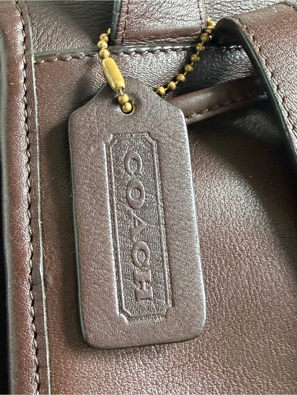 Vintage Coach Brown Leather Turnlock Backpack Bag - Picture 11 of 12